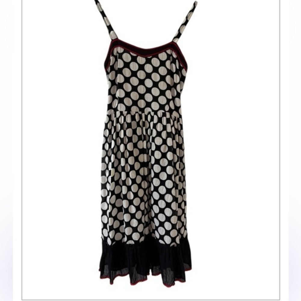 Vintage Y2K Funky People Polka Dot Rockabilly Retro Cotton Dress Size M